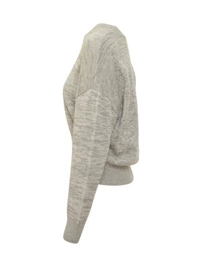 Isabel Marant Long-sleeved Sweater In Gray