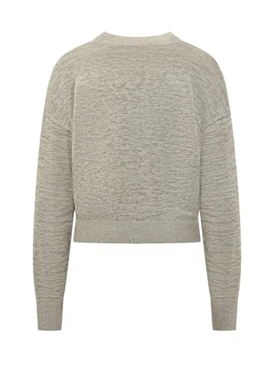Isabel Marant Long-sleeved Sweater In Gray