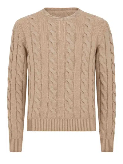 Jacob Cohen Long-sleeved Crewneck Jumper In Neutral