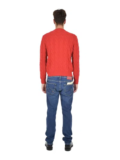 Jacob Cohen Cable-knit Sweater In Red