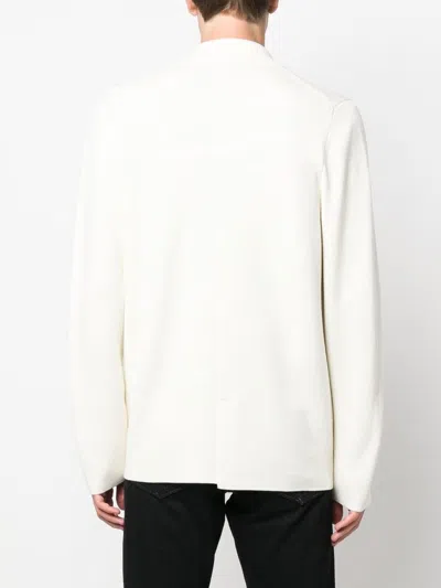 Drumohr Double-breasted Merino Wool Cardigan In White