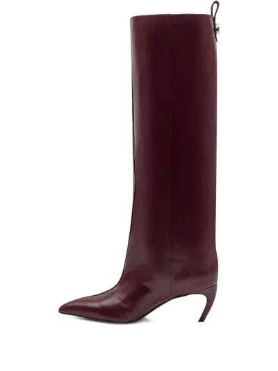 Attico Shoes Red In Brown