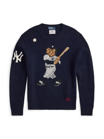 Polo Ralph Lauren Unisex Yankees Bear Sweater In Blue