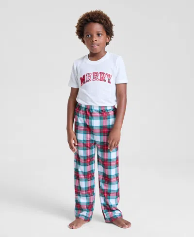 Holiday Lane Kids 2t-16 Merry Plaid Pajama Pants, Macy's Exclusive In Blue
