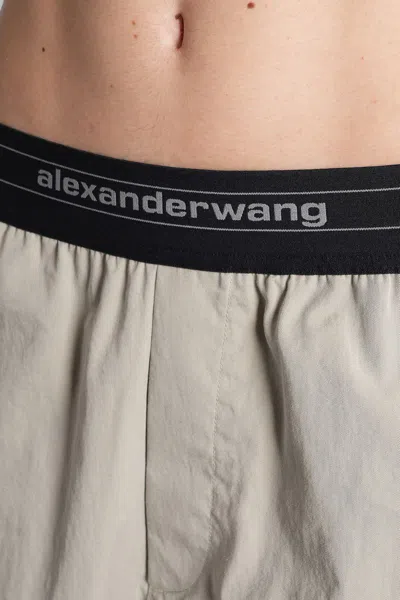 Alexander Wang Wide Leg Pants Featuring Elastic Waistband In Gray