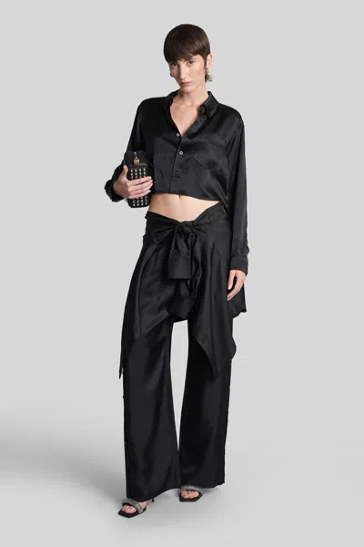 Alexander Wang Pants In Black Silk In Black