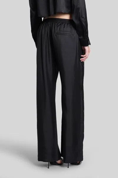 Alexander Wang Pants In Black Silk In Black
