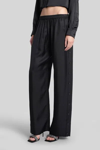 Alexander Wang Pants In Black Silk In Black