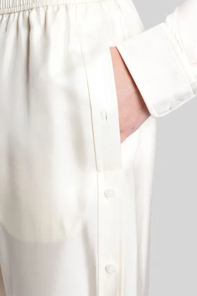 Alexander Wang Pants In Beige Silk In Neutral