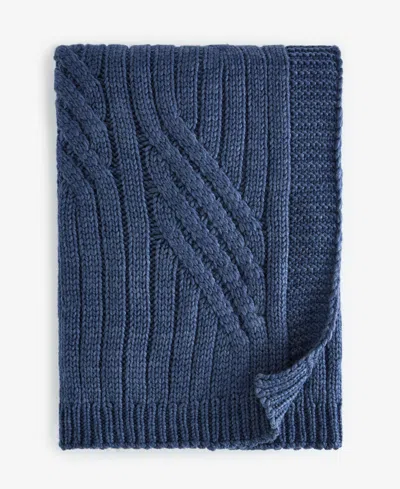 Charter Club Sweater-knit Throw, 50" X 60", Macy's Exclusive In Blue
