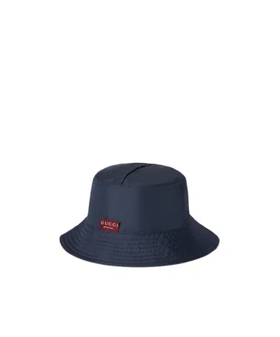 Gucci Women Reversible Gg Nylon Bucket Hat In Black