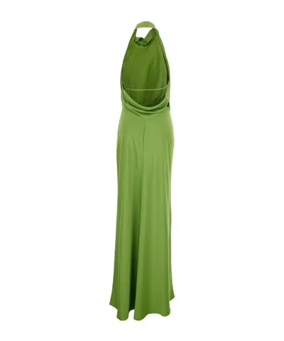 Simkhai Reannon Halterneck Maxi Dress In Green