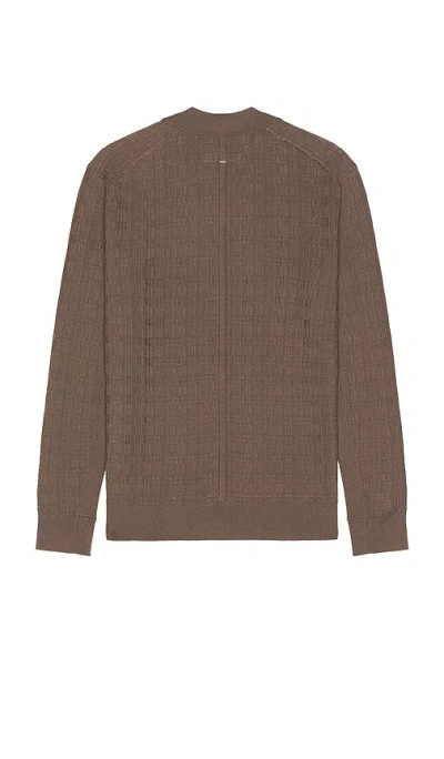 Rag & Bone Harvey Plaid Johnny Collar Polo In Brown