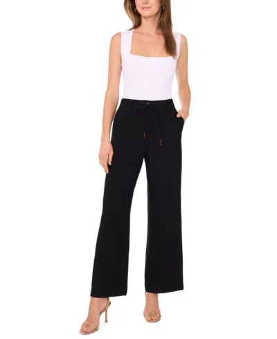 Vince Camuto Women's Tied Straight-leg Trousers In Black