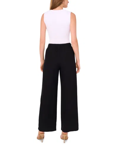 Vince Camuto Women's Tied Straight-leg Trousers In Black