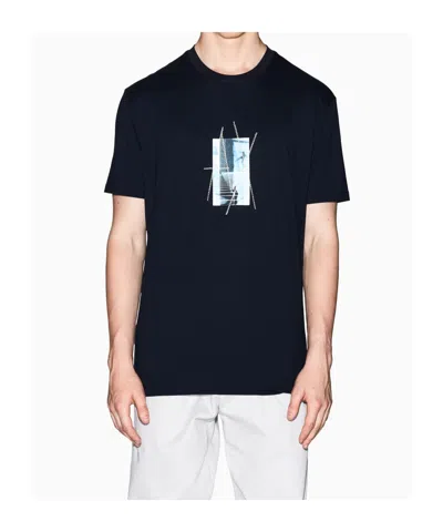 Armani Exchange Short Sleeve T-shirt In Blue