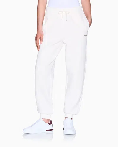Armani Exchange Drawstring Sweatpants In White