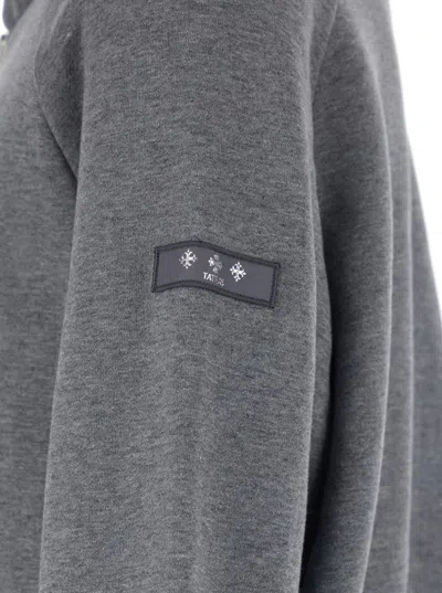 Tatras Baccaro Grey Sweatshirt With Hood And Logo Patch On The Sleeve In Cotton Man In Gray