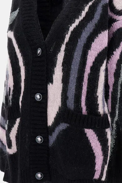 Pucci Embroidered Mohair Blend Oversize Cardigan In Multi