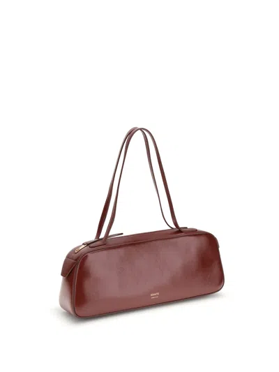 Khaite Simona Crinkled Patent-leather Shoulder Bag