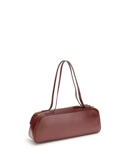 Khaite Simona Crinkled Patent-leather Shoulder Bag