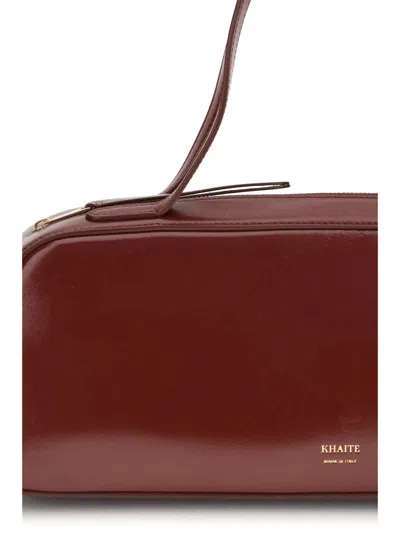 Khaite Simona Crinkled Patent-leather Shoulder Bag