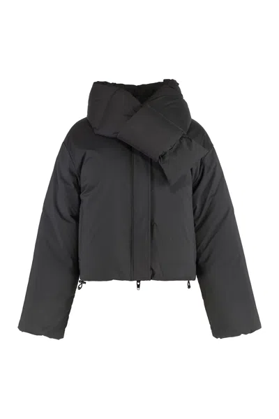 Alexander Wang Tech Fabric Down Jacket In Black