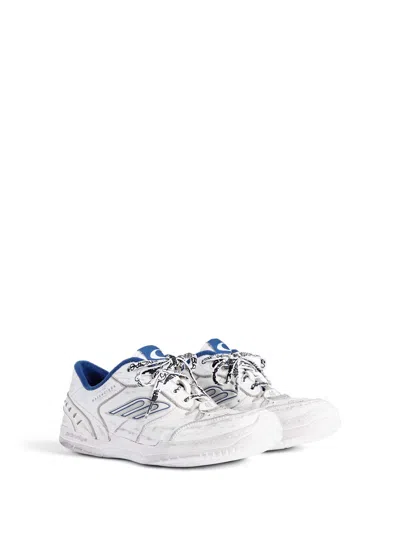 Balenciaga Coastal Inspired Sneakers Featuring Textured Sole In White