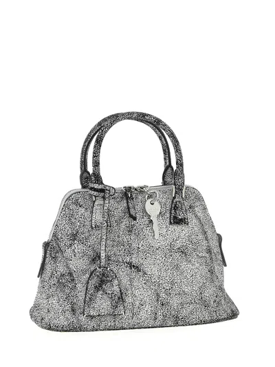 Maison Margiela Textured Leather Shoulder Bag And Strap In Multi
