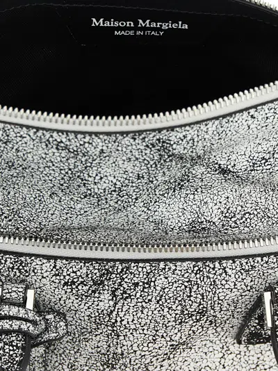 Maison Margiela Textured Leather Shoulder Bag And Strap In Multi