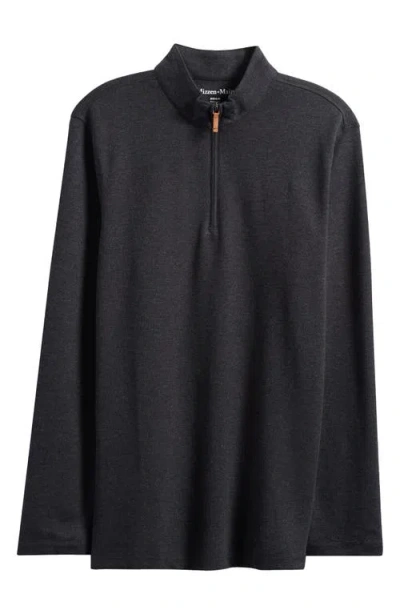 Mizzen + Main Mizzen+main Kpi Quarter Zip Heather Sweater In Blue