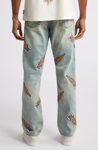 Icecream Blast Off Ripped Jeans In Brown
