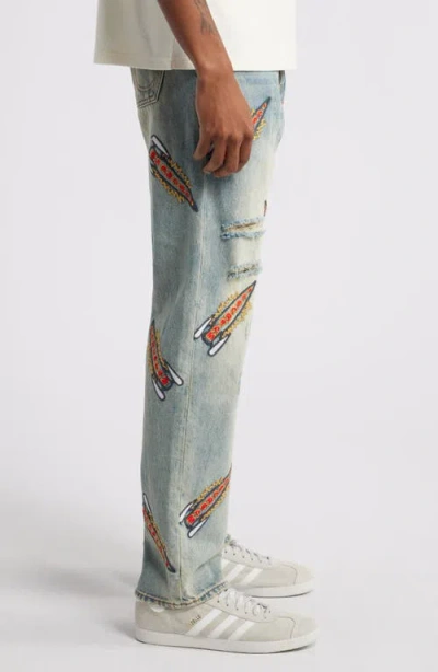 Icecream Blast Off Ripped Jeans In Brown