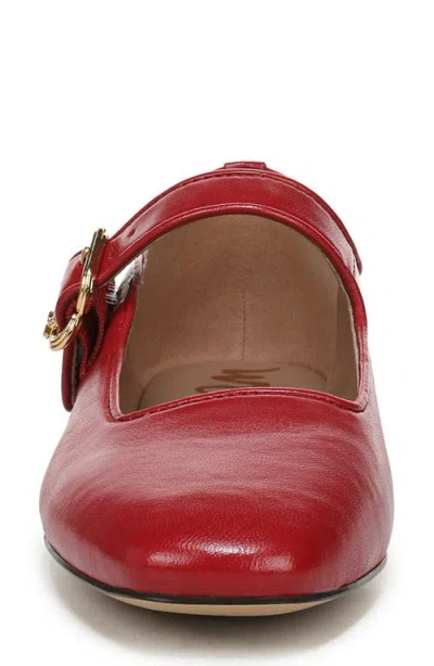 Sam Edelman Michaela Mary Jane Flat Scarlet Red Leather In Red