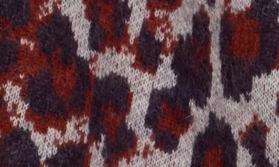 Rag & Bone Sarah Leopard Print Cardigan In Red