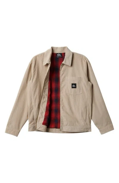 Quiksilver Surf Harrington Corduroy Work Jacket In Brown