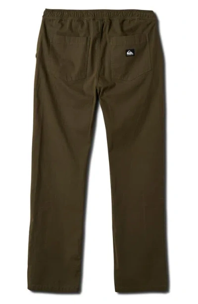 Quiksilver Dna Beach Stretch Cotton Pants In Green