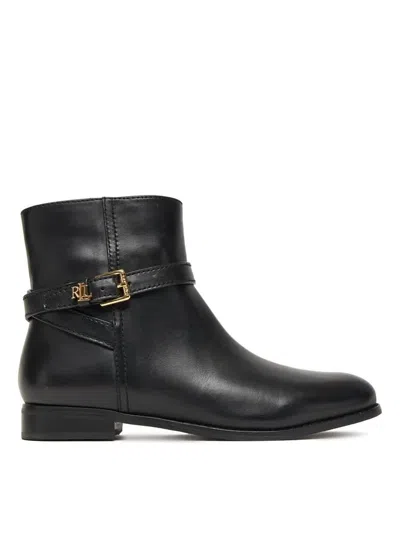 Ralph Lauren Brooke Bt 2 Boots Bootie In Black