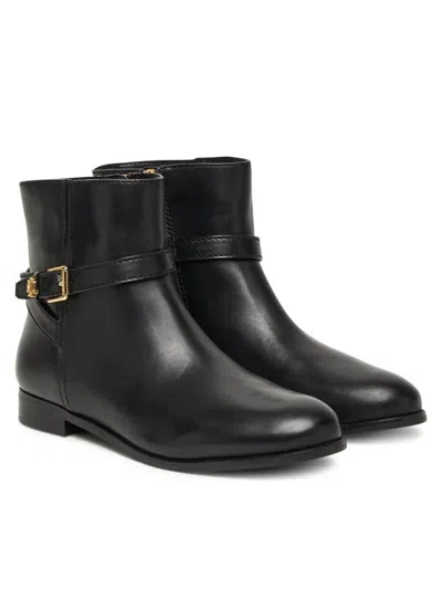 Ralph Lauren Brooke Bt 2 Boots Bootie In Black