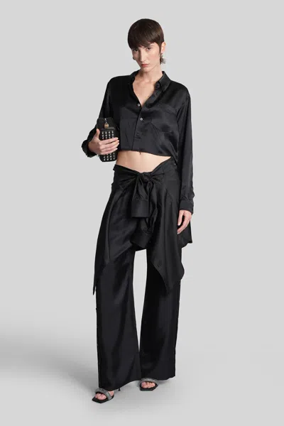 Alexander Wang Pants In Black Silk In Black