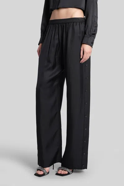 Alexander Wang Pants In Black Silk In Black