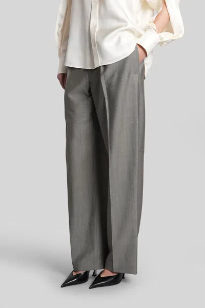 Alexander Wang Pants In Grey Wool In Gray