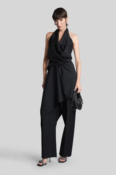 Alexander Wang Pants In Black Wool In Black