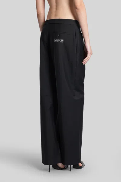 Alexander Wang Pants In Black Wool In Black