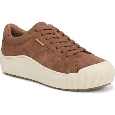 Dr. Scholl's Women's Time Off Lace Up Platform Sneakers In Brown