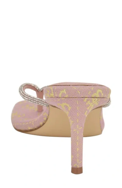 Guess Women's Mayan Rhinestone Thong Kitten Heel Sandals In Pink