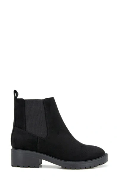 Kensie Womens Kelsey Flat Heel Chelsea Boots In Black