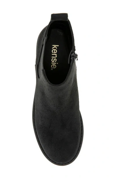 Kensie Womens Kelsey Flat Heel Chelsea Boots In Black