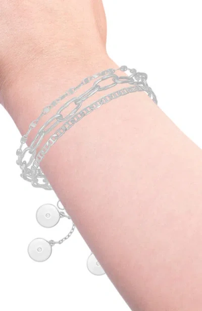 Vince Camuto Set Of 3 Chain Bracelets In Silver