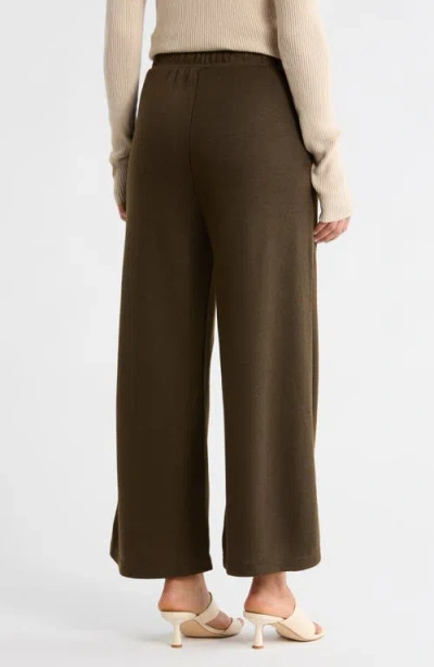 Max Studio Crop Drawstring Pants In Brown